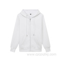 Fleece zipper thick solid color sweater